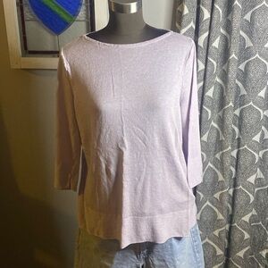 J Jill pale lavender boat neck lightweight sweater
